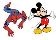Spiderman & Micky Mouse